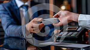 The credit card payment. AI generated photo