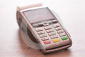 Credit card payment, buy and sell products & service close-up