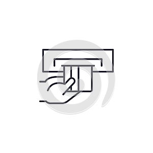 Credit card payment linear icon concept. Credit card payment line vector sign, symbol, illustration.