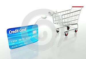 Credit card payment with shopping cart