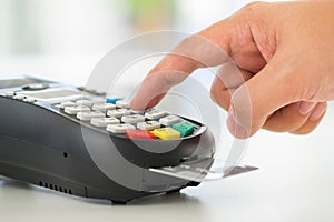 Credit card payment, shopping online