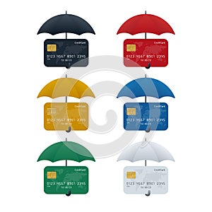 Credit card protection concept