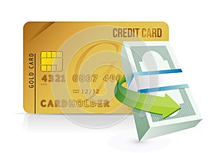 Credit card purchasing limit concept