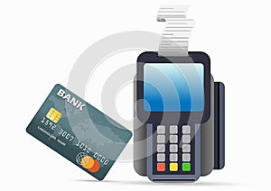 Credit card reader and Gray debit credit card