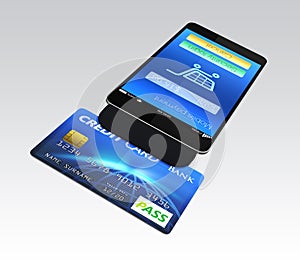 Credit card reader on smart phone for mobile payme