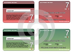 Credit card red green