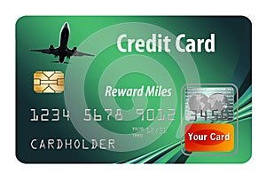 Credit card that rewards users with airline miles and points.