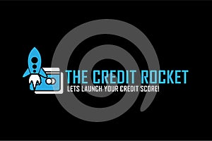 Credit Card Rocket Logo Template idea