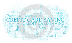 Credit Card Saving word cloud.