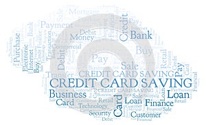 Credit Card Saving word cloud.