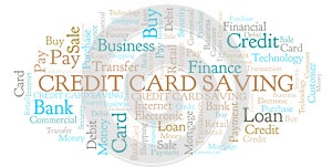Credit Card Saving word cloud.