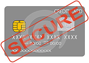 Credit card secure concept