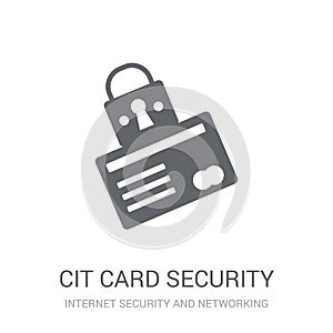 Credit card security icon. Trendy Credit card security logo concept on white background from Internet Security and Networking col