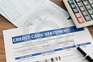 Credit card statement