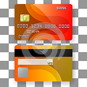 Credit card template background design red texture wave