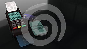 Credit Card Terminals 3d rendering image