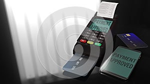 Credit Card Terminals 3d rendering image