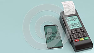 Credit Card Terminals 3d rendering image