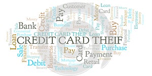 Credit Card Theif word cloud.