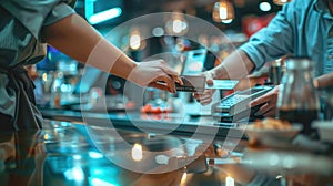 The credit card transaction.AI generated image