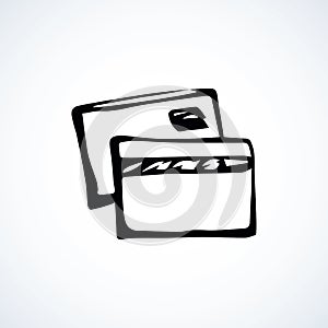 Credit card. Vector drawing