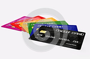 credit Card on white background
