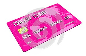 Credit Card on white background