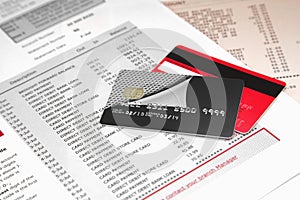 Credit Cards on Bank Statement photo