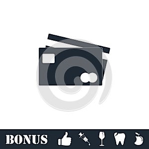 Credit Cards Payment icon flat