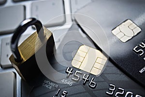 Credit cards security concept