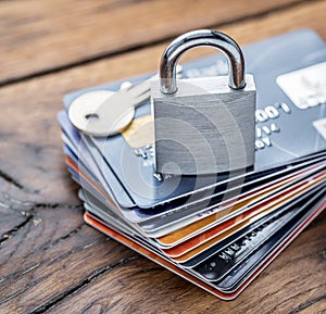 Credit cards and simle mechanical lock