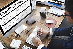 Credit Check Financial Accounting Request Form Concept