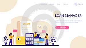 Credit concept. Online banking. Credit card and internet shopping concepts for finance management services and