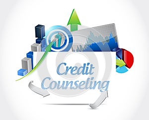 credit counseling business graphs sign