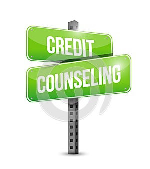 credit counseling street sign illustration