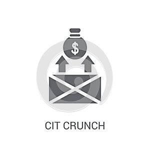 Credit crunch icon. Trendy Credit crunch logo concept on white b