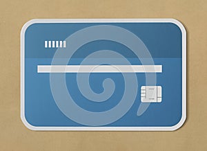 Credit debit bank card icon