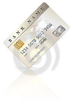 Credit or debit card design template photo
