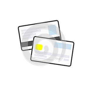 Credit or debit card linear modern icon. payment method.