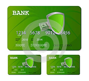 Credit or debit green card