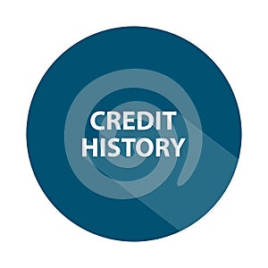 credit history badge on white
