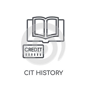 credit history linear icon. Modern outline credit history logo c