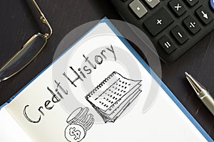 Credit History is shown on the photo using the text