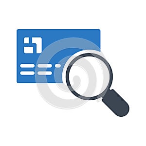 Credit glyph colour line vector icon