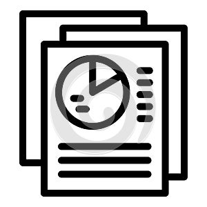 Credit paper icon outline vector. Tax deduction