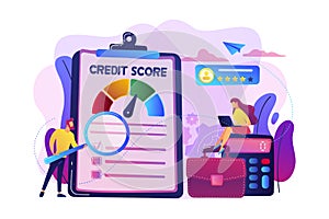 Credit rating concept vector illustration