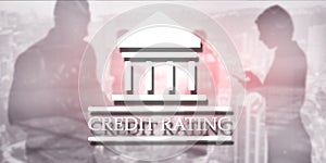 Credit Rating. Finance banking investment concept. Abstract background.