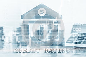 Credit Rating. Finance, capital banking and investment concept