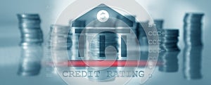 Credit Rating. Finance, capital banking and investment concept