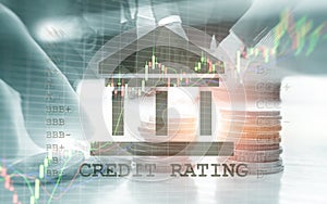 Credit Rating. Finance, capital banking and investment concept.